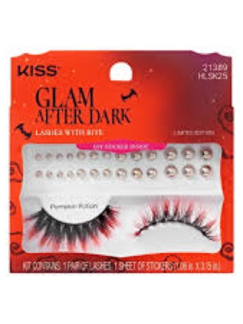 KISS Glam After Dark Pumpkin Potion False Lashes with Orange & Black Accents